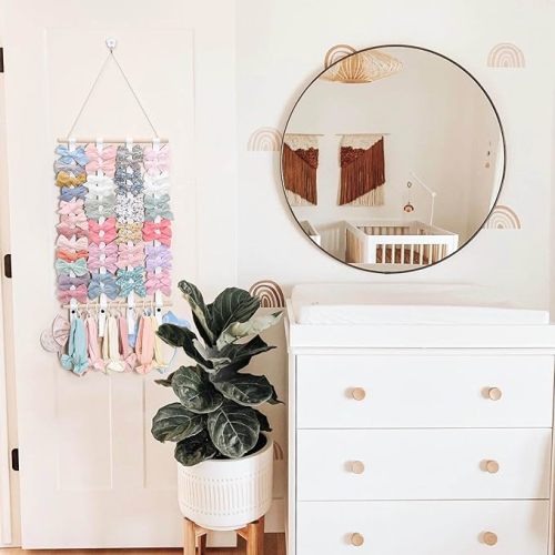 OAOLEER Hair Bow Holder Organizer for Girls，Hair Clips Headband Organizer Storage Wall Hanging Home Decor for Girls Room