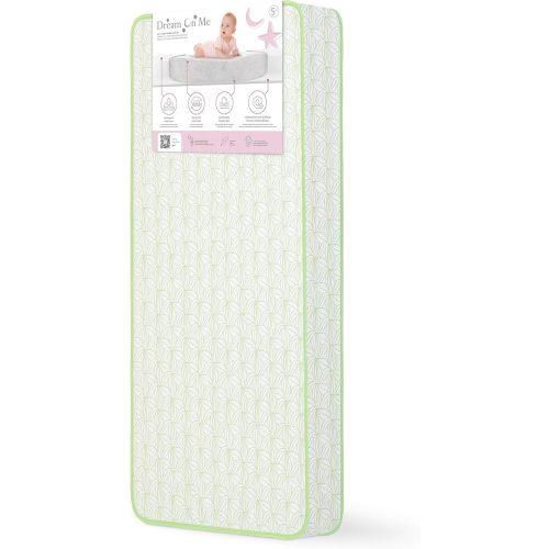 Dream On Me Little Lullaby 2-in-1 Crib Mattress, Dual-Sided for Infants & Toddlers, Waterproof Cover, GREENGUARD Gold Certified, Fits Full Size Crib & Toddler Bed, 52” x 28” x 5”