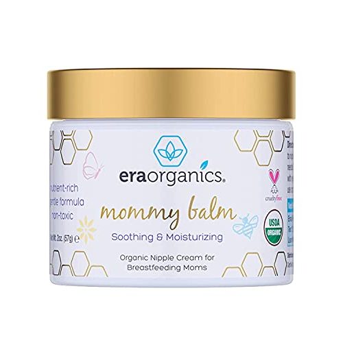Era Organics Soothing Nipple Butter Breastfeeding Cream - USDA Organic Baby Friendly Balm to Calm and Moisturize Chapped, Sensitive Skin