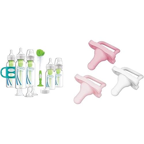 Dr. Brown's Anti-Colic Options+ Narrow Bottle to Sippy Gift Set with Silicone Pacifier 0-6m 3 Pack
