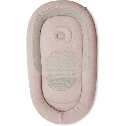 Inglesina Welcome Pod Baby Lounger (0–8 Months) – US Compliant Infant Lounger with Ergonomic Support for Supervised Tummy Time & Play, Breathable Bamboo & 3D Mesh, Delicate Pink