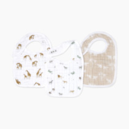 Aden + Anais Organic Muslin Snap Bibs (3 Pack) - Safari Dreams
