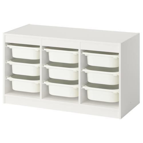 TROFAST Storage combination with boxes - white/white 39x17 3/8x22 "