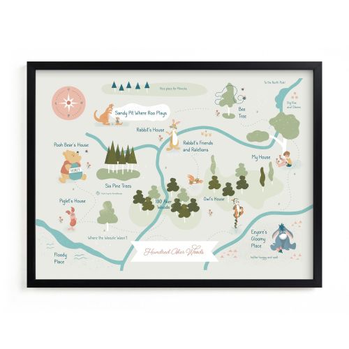 Minted® Disney's Winnie the Pooh Hundred Aker Woods Wall Art by Char-Lynn Griffiths