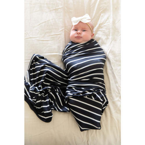 BLACK + WHITE STRIPE | SWADDLE