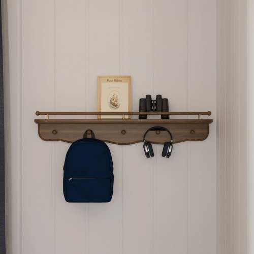 Namesake Kids Liberty 31" Wall Shelf with Hooks