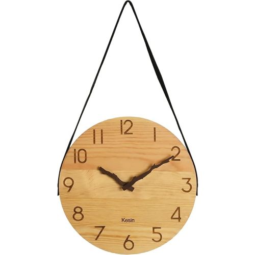 Kesin Wooden Wall Clock, Battery Operated, Hand Made