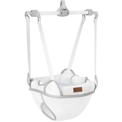 Baby Door Jumper for 6-12 Months Infant Unisex Toddler, Adjustable Strap and Seat, White