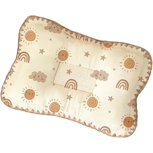 Baby Sleeping Pillow, Cotton Baby Pillows for Sleeping for Newborn, Soft and Breathable, Summer Pillow Comfortable Rest for Boys Girls (E)