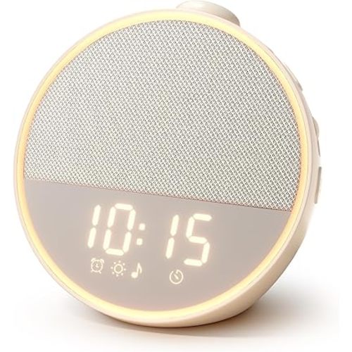 Sound Machine - Alarm Clock White Noise Sound Machine for Sleep, Night Light, 30 Soothing Sounds, 10 Gentle Alarms, Sleep Timer, Screen-Free Sleep Routine for Adults, Travel, Nightstand, Office