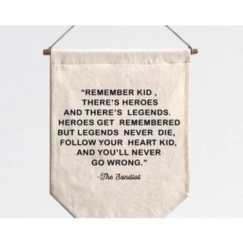 Sandlot Quote Flag Wall Banner ,nursery Wall Decor,boys Baseball Bedroom Decor,wall Art for Nursery,modern Kids Room Decor,canvas Banner - Etsy