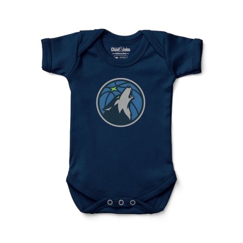 Newborn & Infant Minnesota Timberwolves Chad & Jake Navy Primary Logo Bodysuit