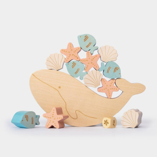 Wooden Balance Game • Whale | littlelightcollective