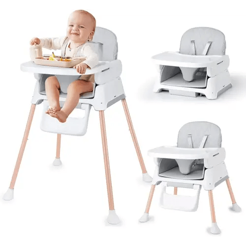 3 in 1 Baby High Chair, Bellababy Adjustable Convertible Chairs for Babies and Toddlers, Compact/Light Weight/Portable/Easy to Clean