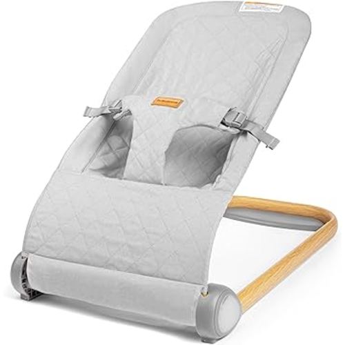Baby Bouncer Seat, Breathable Fabric Infant Bouncer, Portable Bouncer Seat for Babies 0-6 Months, Infant Sleeper Bouncy Seat for Baby Boys and Girls