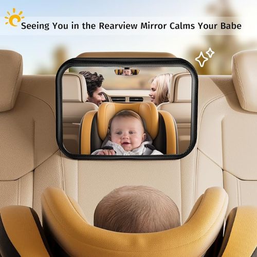 Baby Car Mirror for Baby Car Seat Safely Mirror Hook Clip Design for Rear Facing Infant Newborn 360° Rotation Baby Backseat Mirror with Wide Clear View, Shatterproof, Easy Install Baby Essentials : Amazon.com.au: Baby