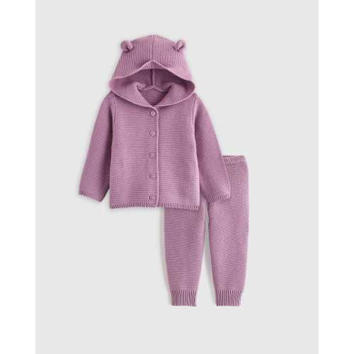 100% Organic Cotton Sweater Set - Baby Girl