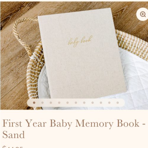 First Year Baby Memory Book - Sand