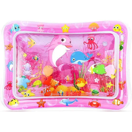 Tummy Time Water Mat for Girl, Baby Girl Toys for 0, 3, 6, 9, 12 Months, Baby Girl Gifts, Develop Sensory Toys Kids' Indoor Climbers & Play Structures