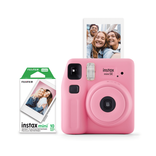 Fujifilm Instax Mini SE Instant Camera with Bonus 10 Pack Mini Film, Pink (Value Pack)