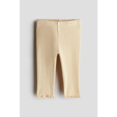RIBBED COTTON LEGGINGS