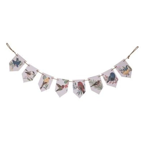 Transpac Wood 59" Multicolor Spring Bird Banner Hanging Decor