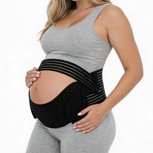 Unique Bargains Breathable Pregnancy Belly Band Black Medium 1 Set