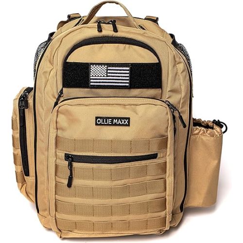 Diaper Bag for Men Baby Gear Diaper Bag Multifunction Travel Backpack for Dad with Changing Mat (Tan)