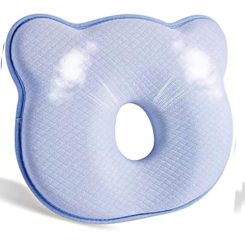 2025 Memory Foam Portable Donut Soft Pillow Cozy Blue3 Prеvents Maternity FΙatShapеs Hеad Pillows(Blue3)