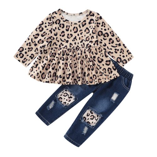 12 Months Girls Clothes,18 Months Baby Girl Outfit,Cute Floral Shirt Tops Denim Ripped Jeans Long Pant Infant Gift Clothing Set