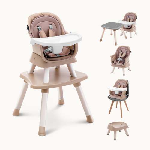 Harppa Moro | 8 in 1 High Chair, Newborn to Toddler Feeding Booster Seat with Recline & Adjustable Heights, Portable, Easy to Clean & Fold – Perfect for Mealtime, Playtime & Growth