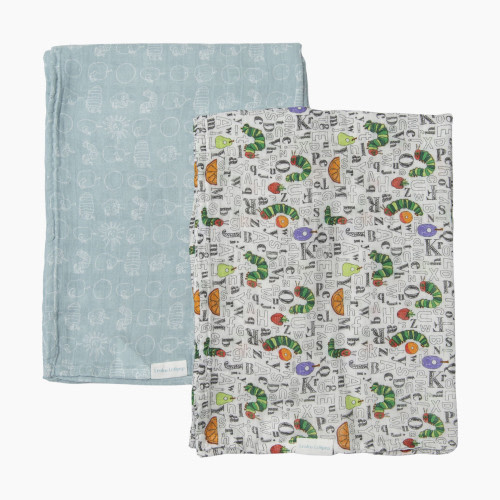 Loulou Lollipop Eric Carle Muslin Swaddle - Alphabet And Fruits
