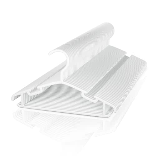 BRFOYU Baby Hangers 50 Pack Non-Slip Kids Plastic Hangers for Closet, Space Saving Toddler Hanger for Infant Clothing, Childrens Hanger for Child, White