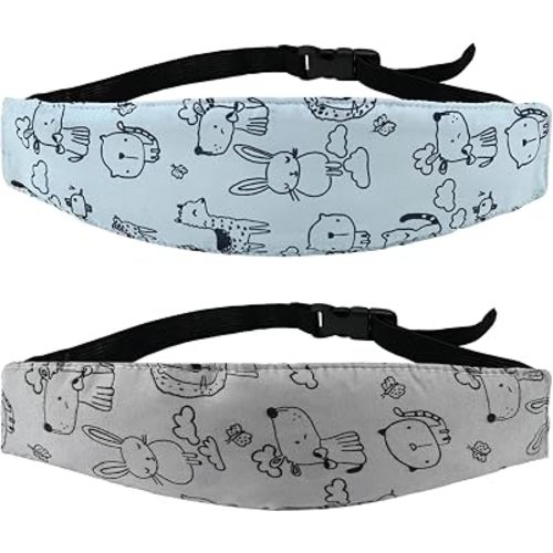 Luckyiren 2 Pack Car Seat Head Support for Toddler, Adjustable Head Strap