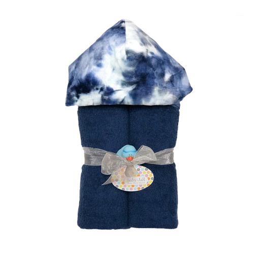 Baby Jar Navy Tie Dye Hooded Towel - Precious Cargo