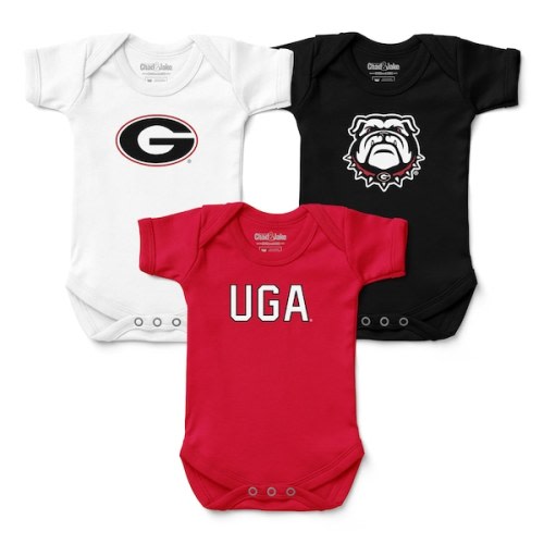Infant Chad & Jake Georgia Bulldogs Three-Piece Bodysuit Set