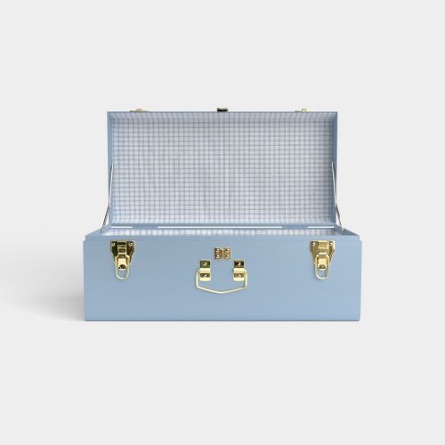 Petite Trunk - Light Blue - Picnic in Blue / Embroidery