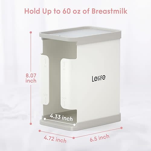 Breastmilk Freezer Organizer | Breastmilk Storage Container Storing System for Freezing Breastmilk | Use with Standard Milk Bags (White)