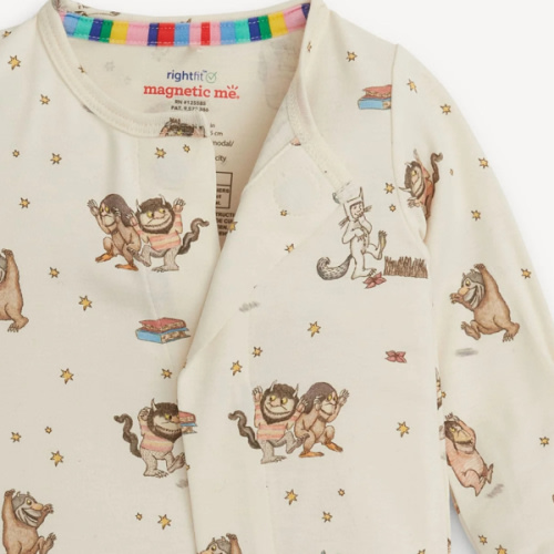 Magnetic Me Organic Cotton Footie, Where The Wild Things Go, 6-9M