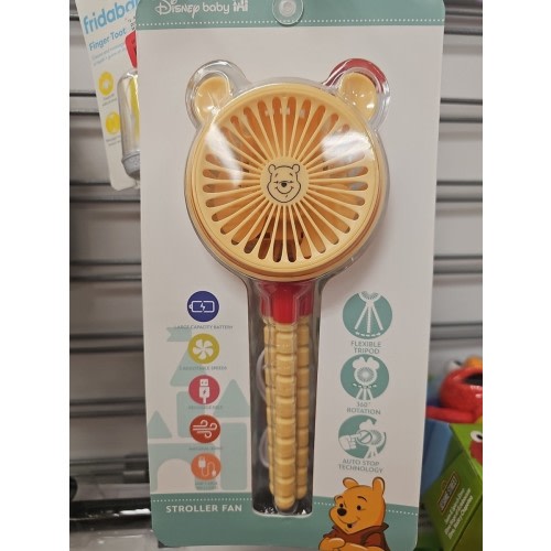 DISNEY Baby Winnie The Pooh Stroller Fan Rechargeable USB Cable Flexible Tripod