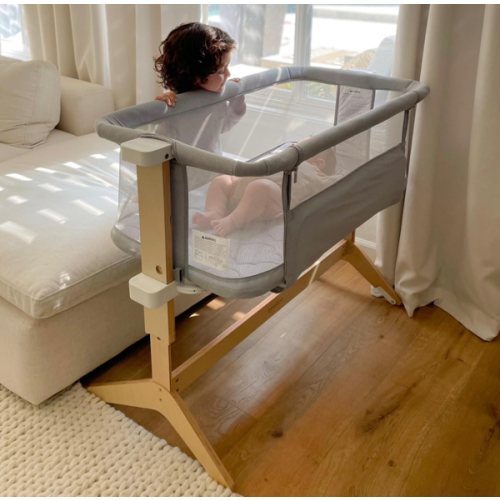 Amazon.com: Newton Baby Bassinet & Bedside Sleeper with Mattress & Sheet - 100% Breathable & Washable, Removable Dual-Layer Cover | Solid Birch Frame Adjustable Height & Infant Access Opening : Baby