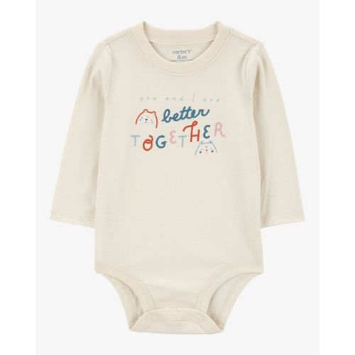 Baby Better Together Cat Long-Sleeve Bodysuit - Carter's | Carter's