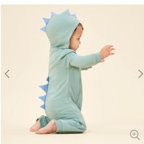 Dino Spike Zip-Up Jumpsuit