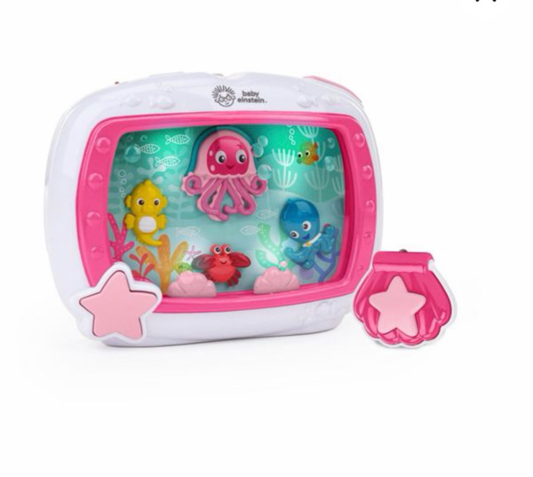 Baby Einstein Sea Dreams Soother Baby Sleep Sound Machine with Remote, Pink
