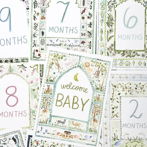 Baby Milestone Cards: Whimsical Set