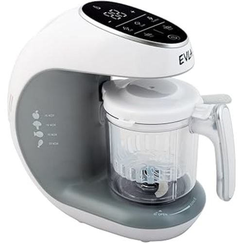 EVLA'S Baby Food Maker, Steamer, Blender, Baby Food Processor, Healthy Homemade Baby Food in Minutes, Touch Screen Control, Baby Registry Essential, White
