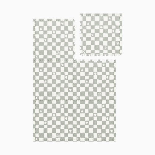 Lalo Play Mat l Checkered Collection - Sage Checkered