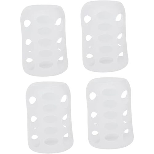 4pcs Baby Bottle Cover Glass Bottle Sleeves Nursery Bottle Cover Feeding Bottle Sleeve Baby Bottle Protector Baby Milk Bottle Sleeves Insulation Silicone Bottle White