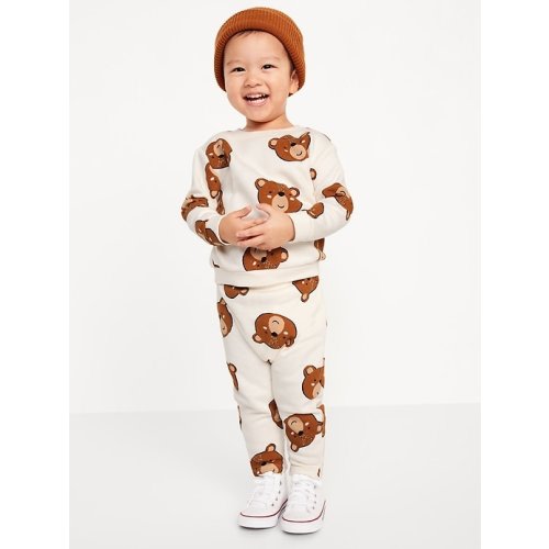 Crew-Neck Sweatshirt and Sweatpants Set for Baby