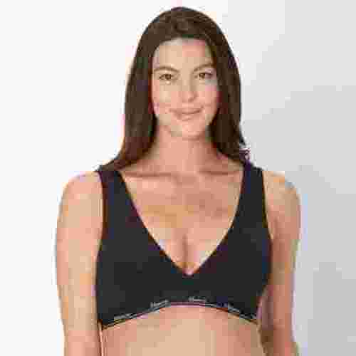Hanes Women's Maternity Lounge Nursing Bralette, Cotton Blend, Sizes up to 2XL